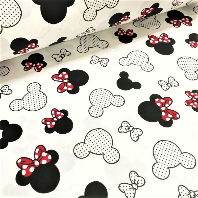 Tela de algodón Minnie-Mickey-Mouse | Telas Lobo