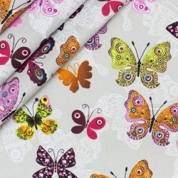 Tela de algodón Mariposas caladas | Telas Lobo