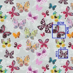 Tela de algodón Mariposas caladas | Telas Lobo