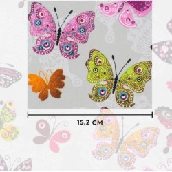 Tela de algodón Mariposas caladas | Telas Lobo