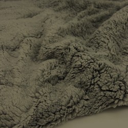 Tela de Piel Teddy Gris Grafito | Telas Lobo
