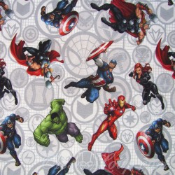 Tela Marvel Avengers Superhéroes en acción