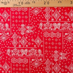 Tela de algodón Bandana Roja Clásica | Telas Lobo