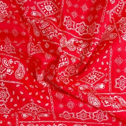 Tela de algodón Bandana Roja Clásica | Telas Lobo