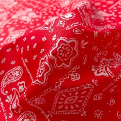 Tela de algodón Bandana Roja Clásica | Telas Lobo
