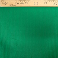 Tela terciopelo acanalado verde albahaca canal ancho 5 mm | Telas Lobo