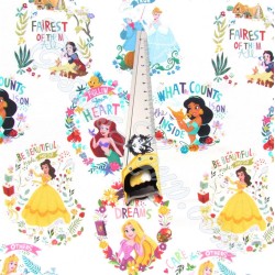 Tela Princesas Disney fondo blanco | Telas Lobo