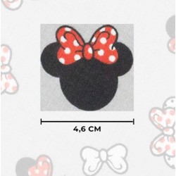 Tel d algodó Minnie-Mickey-Mous Cabez Pequeñ Fond Gri | Telas Lobo