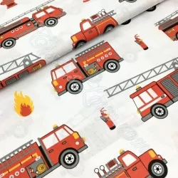 Fond d tel bombero camione blanc | Telas Lobo