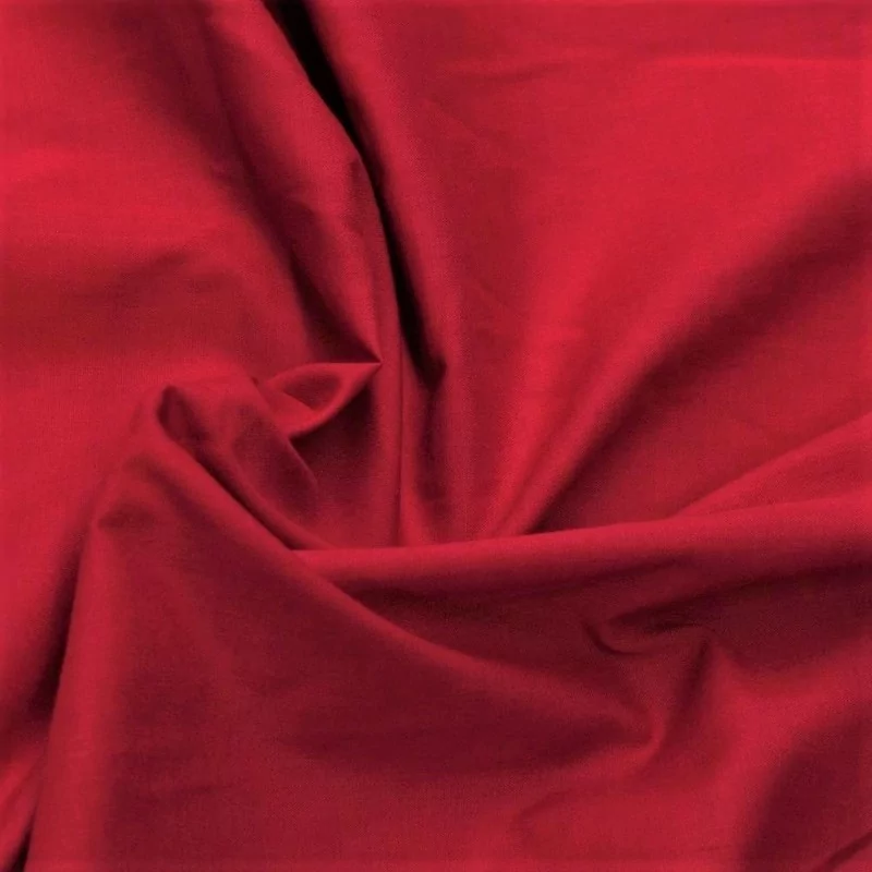 Tela de algodón rojo rubí | Telas Lobo