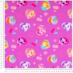 Tela Jersey algodón de  My Little Pony Fondo rosa-violeta Mi pequeño pony  | Telas Lobo