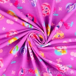 Tela Jersey algodón de  My Little Pony Fondo rosa-violeta Mi pequeño pony  | Telas Lobo