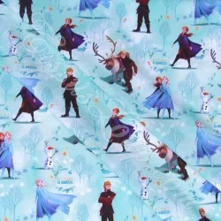 Tela Frozen Elsa Anna y Kristoff Disney | Telas Lobo