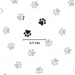 Tela de algodón de Patas de Gato y Perro | Telas Lobo