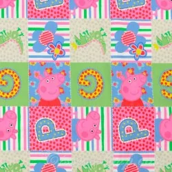 Tela Jersey algodón de Peppa Pig en Patchwork | Telas Lobo