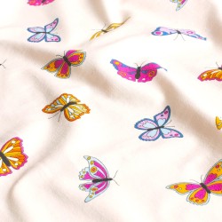 Tela Jersey algodón de Mariposas Coloridas | Telas Lobo