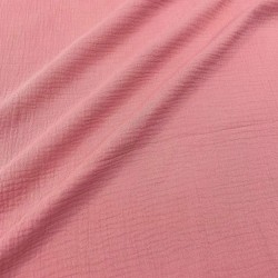 Tela Doble Gasa de algodón Rosa Antiguo | Telas Lobo