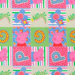 Tela Jersey Peppa Pig en Patchwork
