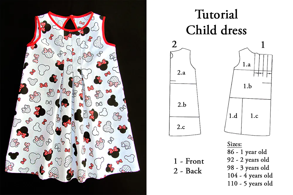 Tutorial de confección de vestidos de Minnie Mouse Disney