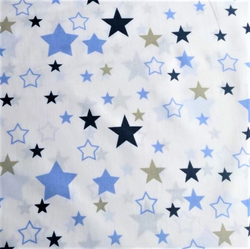 Tela estrellas azul y gris — 4