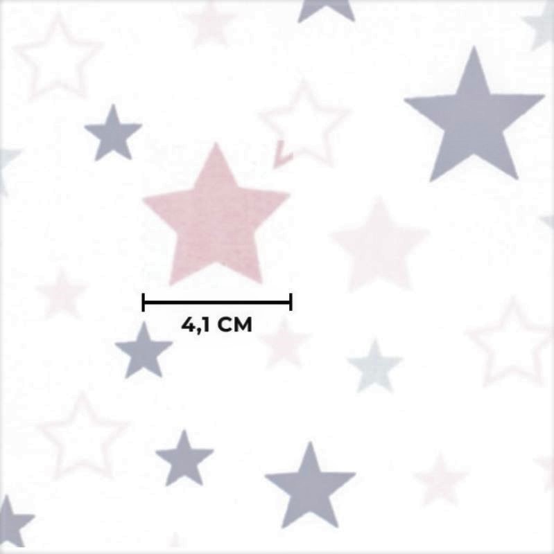 Tela estrellas azul y gris — 3