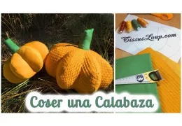 Tutorial para coser una calabaza de peluche para Halloween